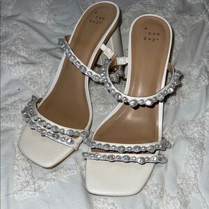 A New Day White Pearl Heels